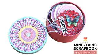 Walkthrough - Round Scrapbook Mini Album for birthday #birthdayscrapbook  #handmadewithlove #diy