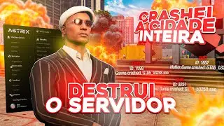 NOVO CRASHER ACABANDO COM AS CIDADES NO GTA RP/FIVEM - ASTRIX MENU