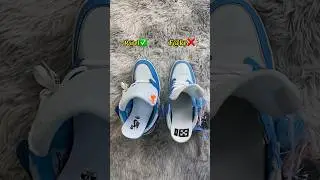Real Vs Fake University Blue Off-White Jordan 1 💙 #sneakerhead #sneakers #viral