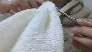 Knit with me: knitting real-time 12-min visual asmr
