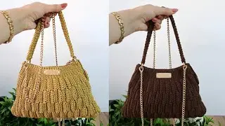 Çok İstediniz Ben de Ördüm 💖 Polyester Makrome Çanta Modeli 
