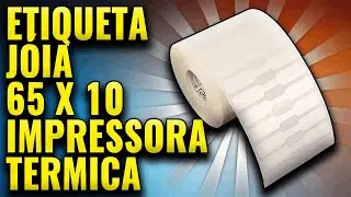 Etiqueta de j&oacute;ias 65x10mm BOPP, T&eacute;rmico para impressora Zebra, Argox, Elgin