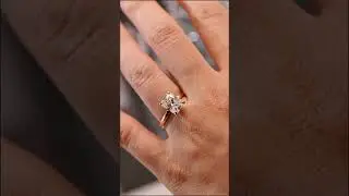 Solid Gold Pav&eacute; Bridge Hidden Halo Radiant Cut Moissanite Engagement Ring