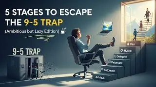 5 Stages to Escape the 9-5 Trap (Ambitious but Lazy Edition)