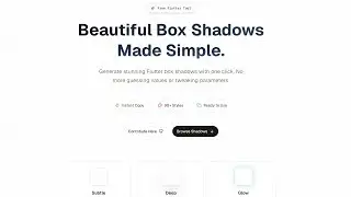 Finally, a Box Shadow Generator for Flutter Developers