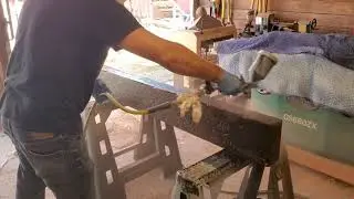 Distressing Pine Fireplace Mantle