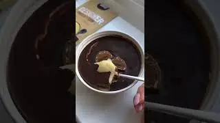 CHOCOLATE SHELL VANILLA PROTEIN PUDDING. #food #chocolate #recipe #cake #mugcake #shortvideo