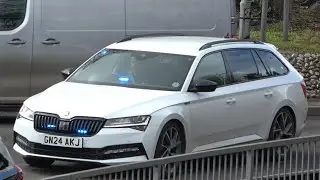 Unmarked Kent Police DTU on a blue light training run. - 15.04.2025