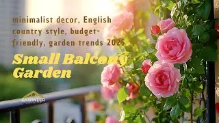 🌿🌼Minimalist Balcony Garden Design: Elegant English Country Vibes in Small Spaces 🪴🌸☕
