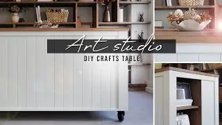 Beautiful DIY Crafts Table On Wheels!