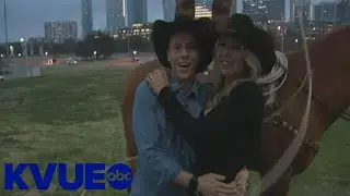 Trick roper ropes in Bryce Newberry and Conner Board at Rodeo Austin Cowboy Breakfast | KVUE