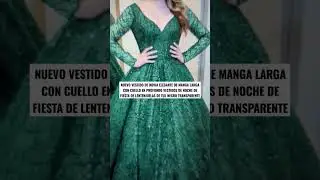 NEW ELEGANT WEDDING DESIGNER LONG SLEEVE DEEP V NECK BACK TULIE SEQUIN PARTY DRESSES