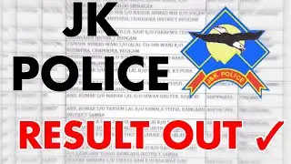 JK Police Result Out : JK Police Selection List For ASI & Written Exam Date