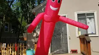 One Pink Air Dancer. LookOurWay