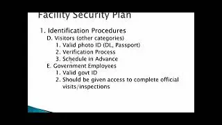 Facility Security Plan ( Reviewer)