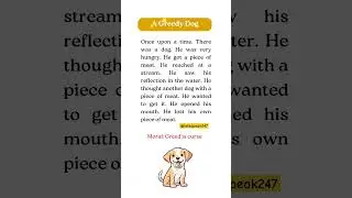Greedy Dog Story in English 🐶 | Moral Stories for Kids | Short Story #shorts