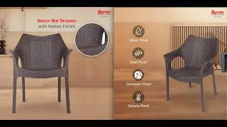 Supreme Cambridge Plastic Chairs for Home, Outdoor & Garden (Wenge)