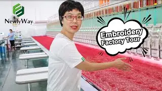 Embroidery  Fabric factory Tour|The secrets of embroidery fabric craft are revealed！