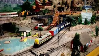 Huge G Scale model railway in an old mall | CNYLSRS display at Drivers Village in Cicero NY LGB