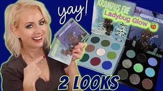 NEW Ladybug Glow KRAMPUS EVE + KRAMPUS CONTINUED Palettes REVIEW + 2 LOOKS TUTORIAL | Steff's Beauty