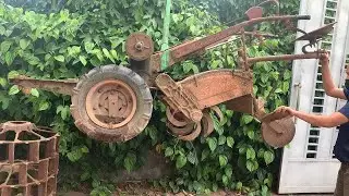Restoration of Antique Agricultural Tiller Blades // Ancient Farming Machine Restorations Skills