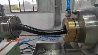 PA pipe extrusion line with defect scanner