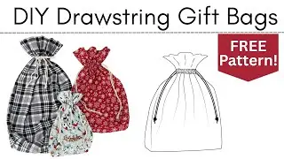 How to Sew a Drawstring Bag - FREE Pattern for Beginners