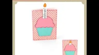 Sliding Candle Cupcake Card