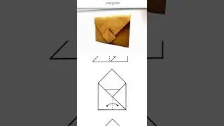 Origami diagram. envelope for money.  How to make Easy Origami Paper Crafts