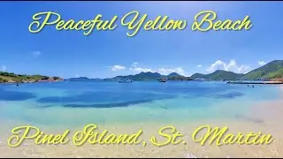 Peaceful Beach View of Yellow Beach, Pinel Island, St. Martin