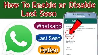 How To Hide Last Seen On Whatsapp | Disable or Enable Last Seen WhatsApp | Meer bahi