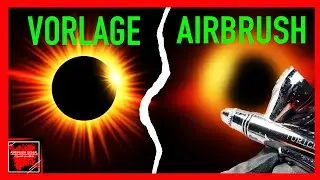 Airbrush für Beginner Airbrush solar eclipse Airbrush Sonnenfinsternis