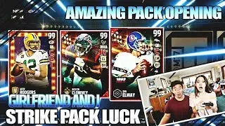 GOLDEN TICKET PULL & MORE! GIRLFRIEND & I STRIKE THE PACK LUCK! MADDEN 17 ULTIMATE TEAM