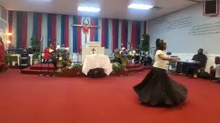 MY Granddaughter A'Riyah did her 1st solo praise dance at Wonderous Peace Ministry 