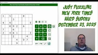 New York Times Hard Sudoku December 23 2025