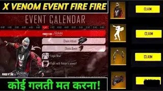 FREE FIRE NEW EVENTS | FREE FIRE X VENOM EVENTS CALENDAR | FREE FIRE NEW EVENTS TODAY | FF NEW EVENT