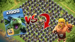 1000 Beta Minion VS Mega Tesla Clash of Clans