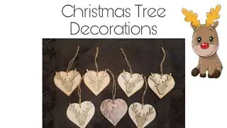 CHRISTMAS CRAFTS - HANDMADE CHRISTMAS TREE DECORATIONS - WOODEN GIFT TAGS - STAG - REINDEER