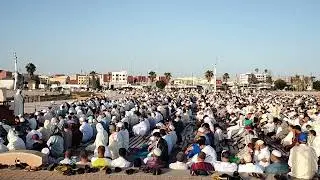 مباشرة من الزمامرة نواحي الجديدة : بداية صلاة عيد الأضحى وأجواء مؤثرة بمصلى ساحة الإنبعاث