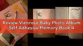 Review Vienrose Baby Photo Album Self Adhesive Memory Book 4x6 Magnetic Scrapbook Kit with Clean-Tou