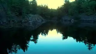 Echo Lake Nature Preserve at Dusk; Upper Peninsula, Michigan Huron Mountains Superior Views Meditate