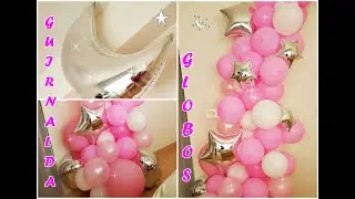 Guirnalda De Globos Con Luna Y Estrellas🥰balloon garland with moon and stars😉