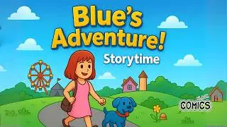 A Blue Day | Blue in the garden | Kids Storytime #booksforkids #storytime #blackcomics