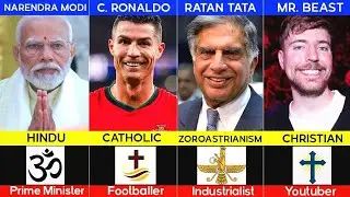 Religion of the World's Most Famous and Popular People | Hindu 🕉️ Catholic ⛪ Christian ✝️ Muslim ☪️