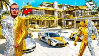 Franklin & Ironman Touch Anything Become Diamond & Gold With Avengers In GTA 5!