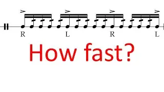 How fast can you play 16th grid with diddles on taps?