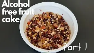 alcohol free fruit cake/ Christmas 🎄 cake using orange juice/part01/ #shorts