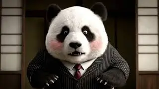 the tough panda who got camera shy 🐼😂 | cheeksy funny animation