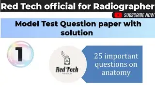 Radiographer Model test Question paper || Anatomy || Top 25 Mcq questions || #radiography #anatomy