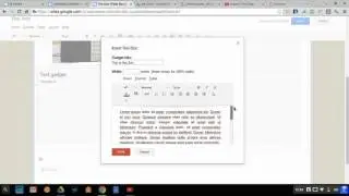 Adding a text box to a google sites page